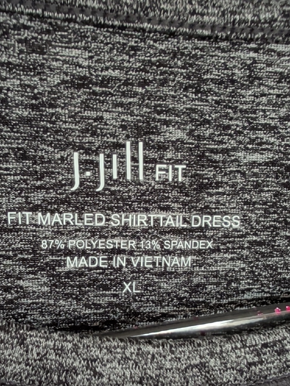J.Jill Fit Marled Shirttail Dress in Charcoal Gray XL